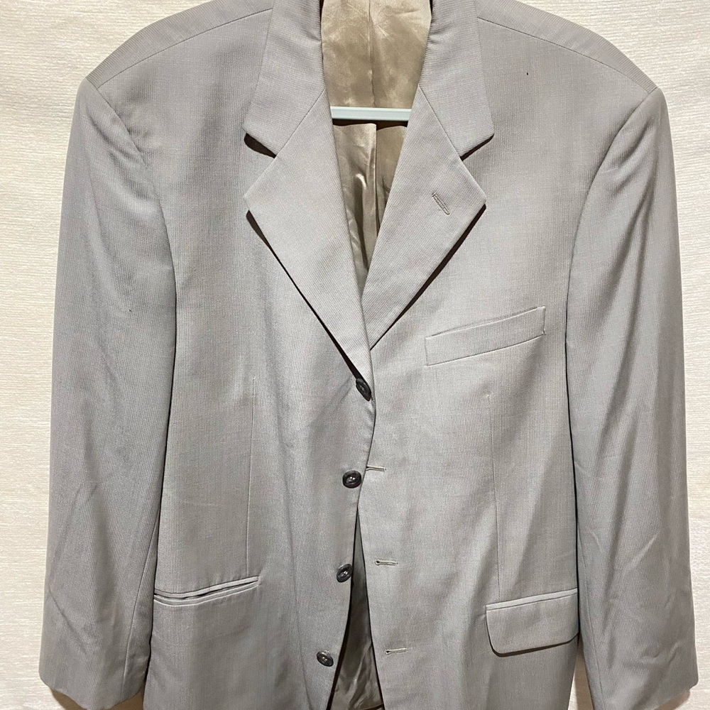 Elegant Light Gray Men's Blazer